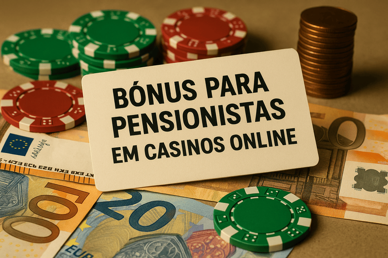 jogador a analisar um bónus para pensionistas em casinos online com fichas e notas sobre a mesa